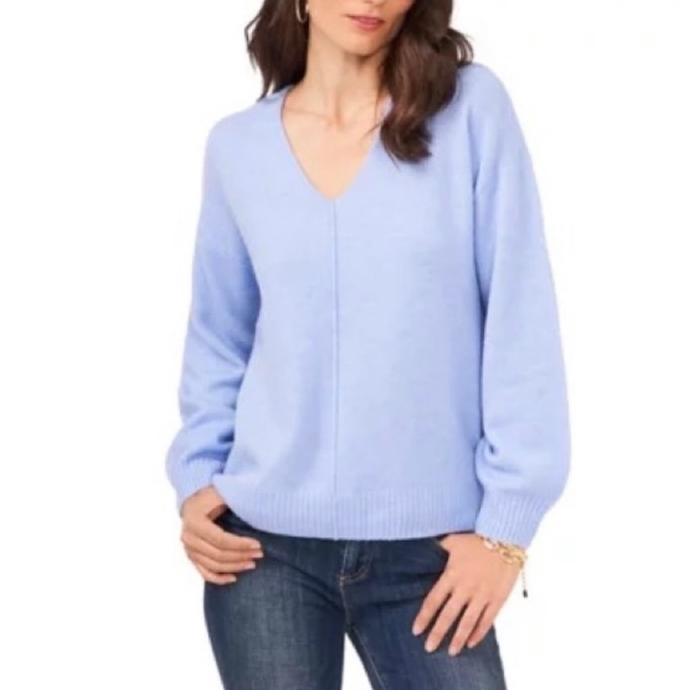 Vince Camuto Blue Oversized Sweatshirt